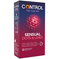 Control Preservativos Sensual Dots &amp- Lines - Caja de condones- con puntos y estrías para la estimulación- lubricados y…